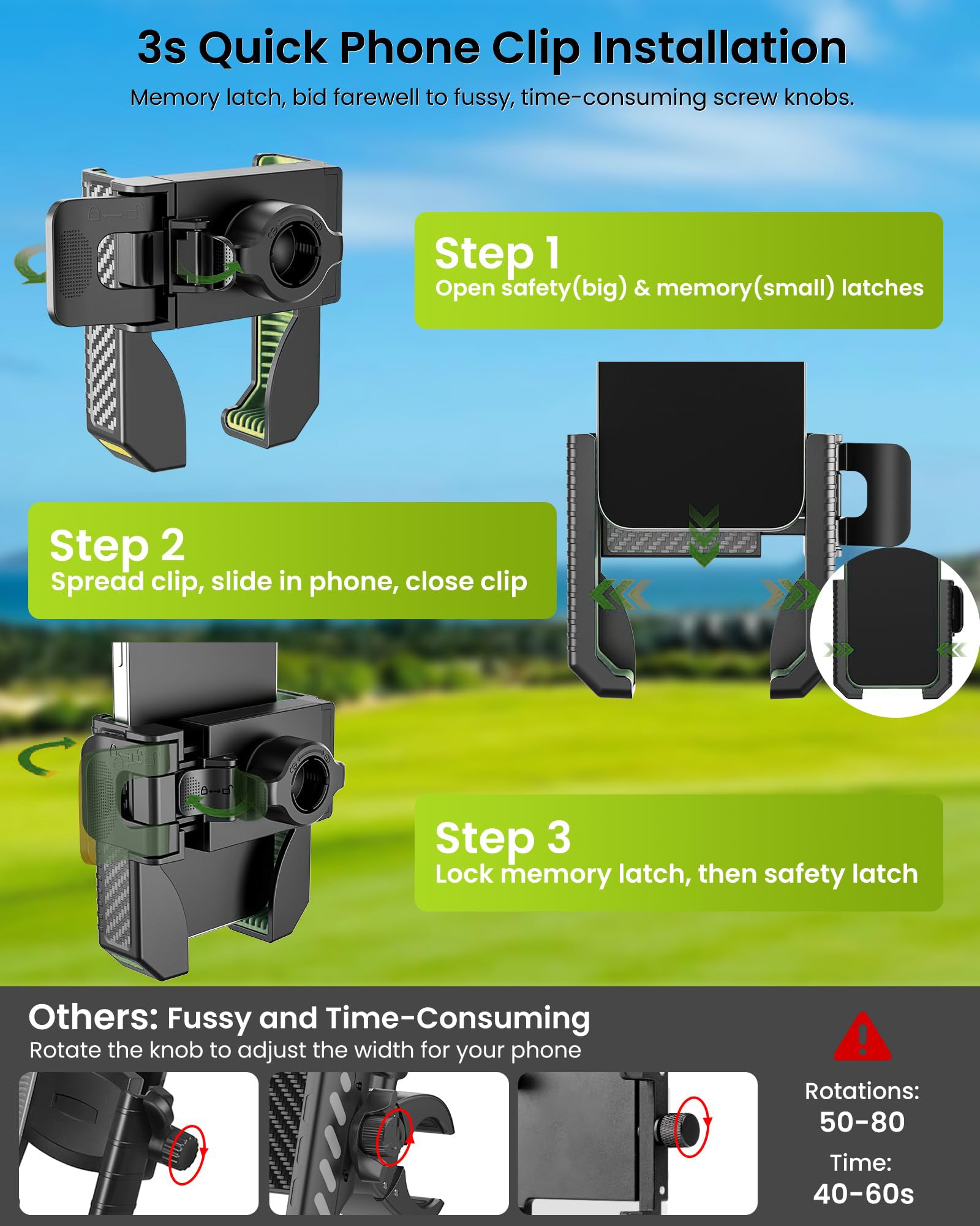 Golfado Golf Cart Phone Holder