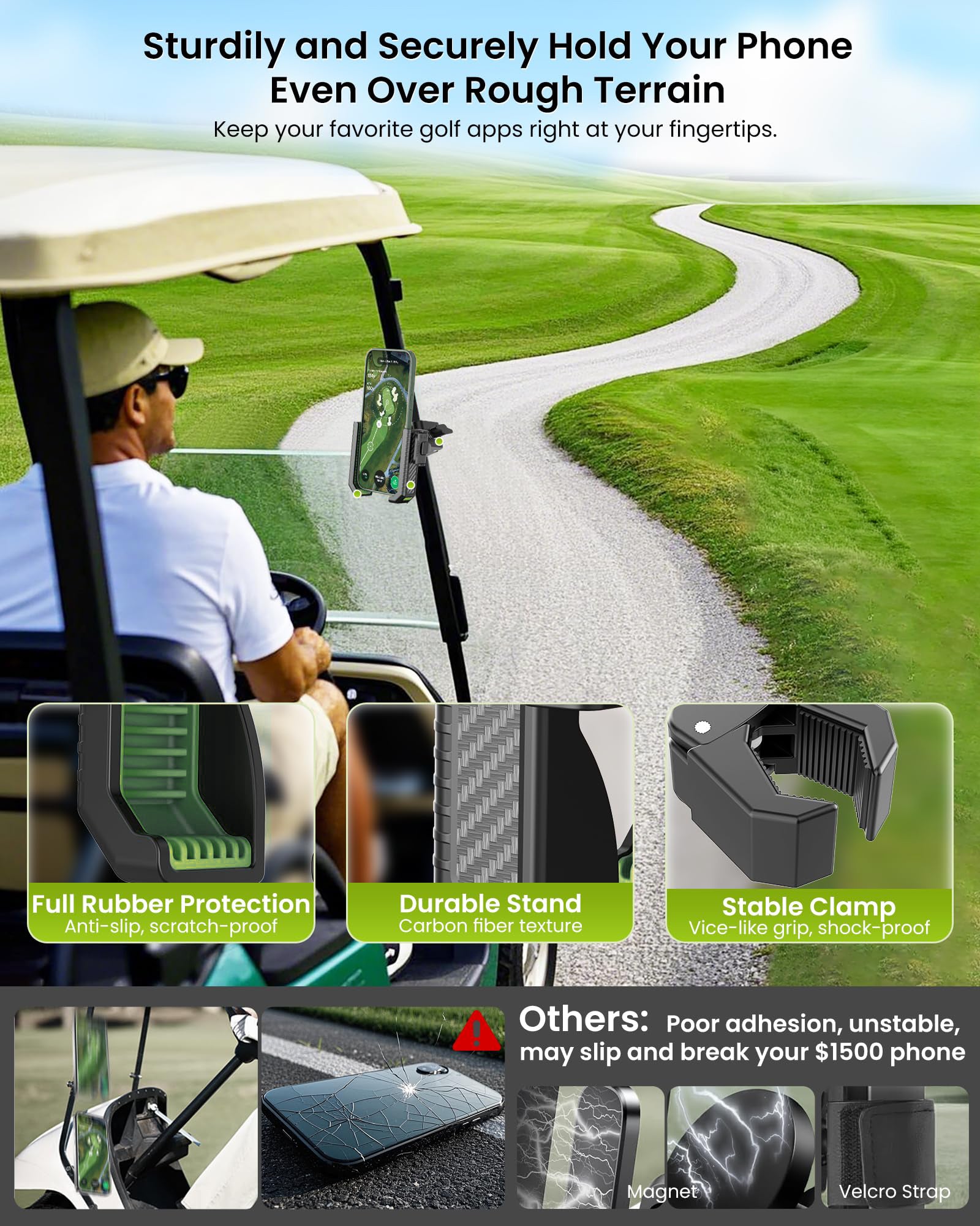 Golfado Golf Cart Phone Holder