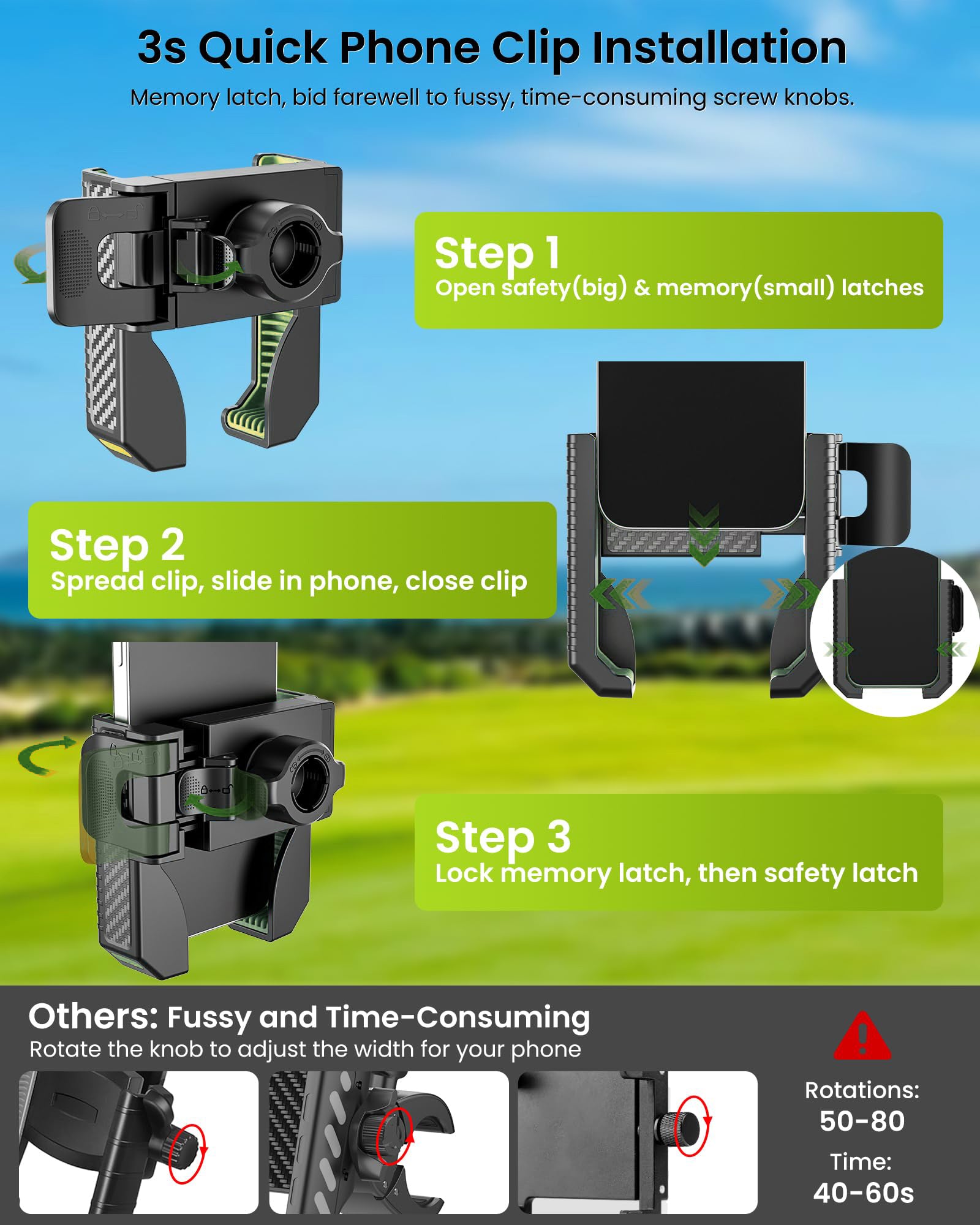 Golfado Golf Cart Phone Holder