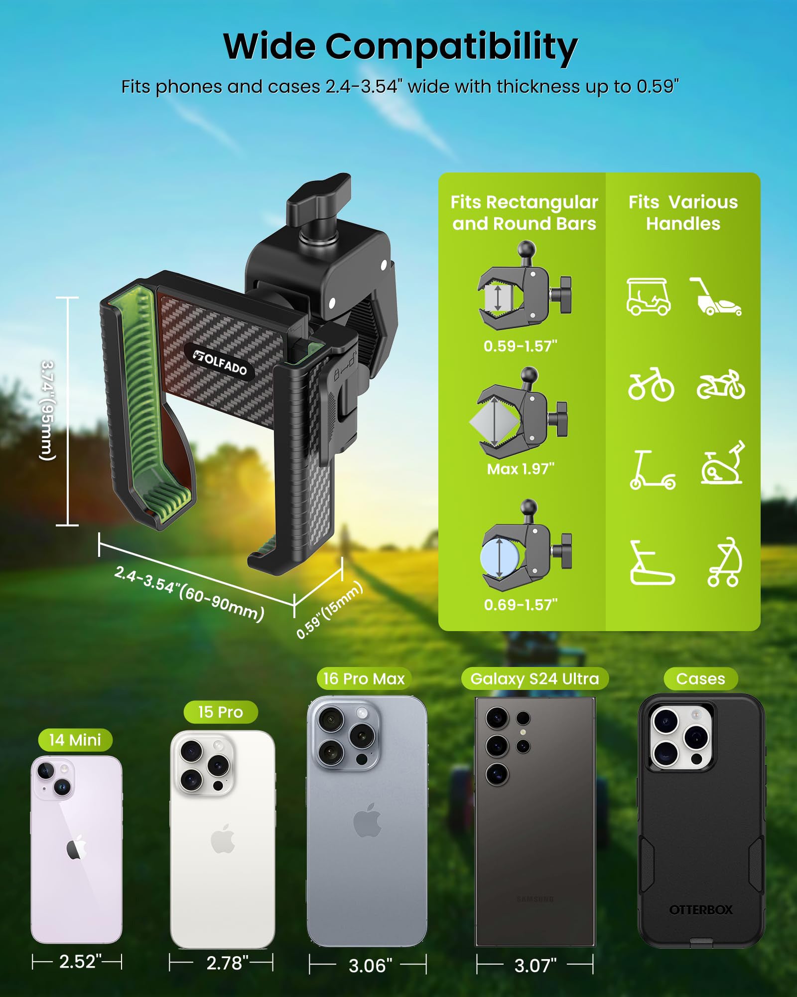 Golfado Golf Cart Phone Holder