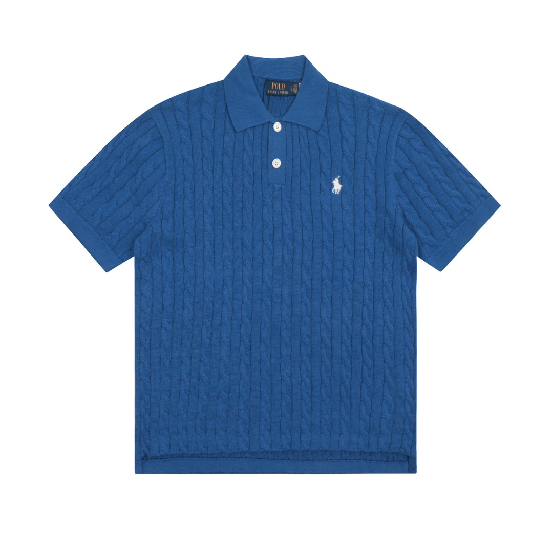 Ralph Lauren Women’s Cable Knit Cotton Polo Shirt