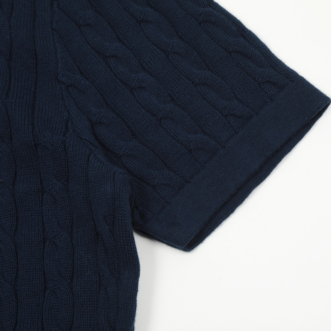 Ralph Lauren Women’s Cable Knit Cotton Polo Shirt