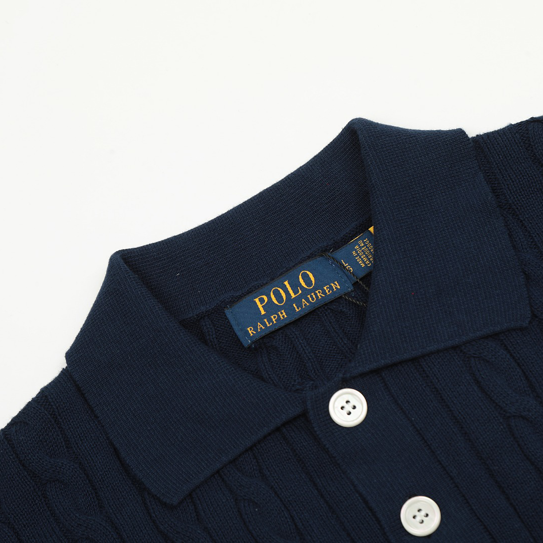 Ralph Lauren Women’s Cable Knit Cotton Polo Shirt
