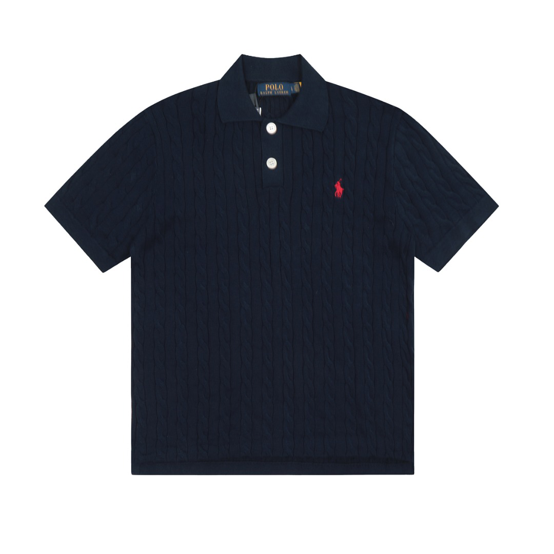 Ralph Lauren Women’s Cable Knit Cotton Polo Shirt