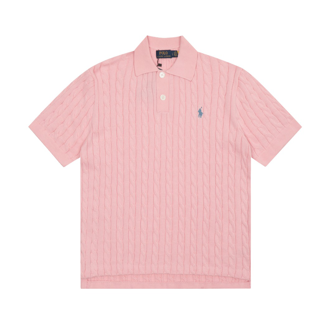 Ralph Lauren Women’s Cable Knit Cotton Polo Shirt