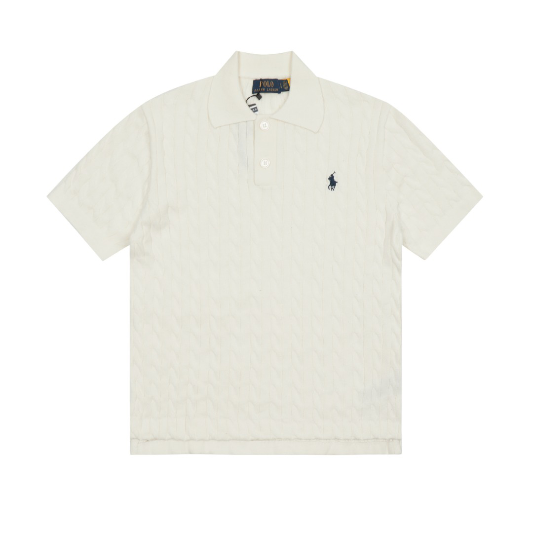 Ralph Lauren Women’s Cable Knit Cotton Polo Shirt